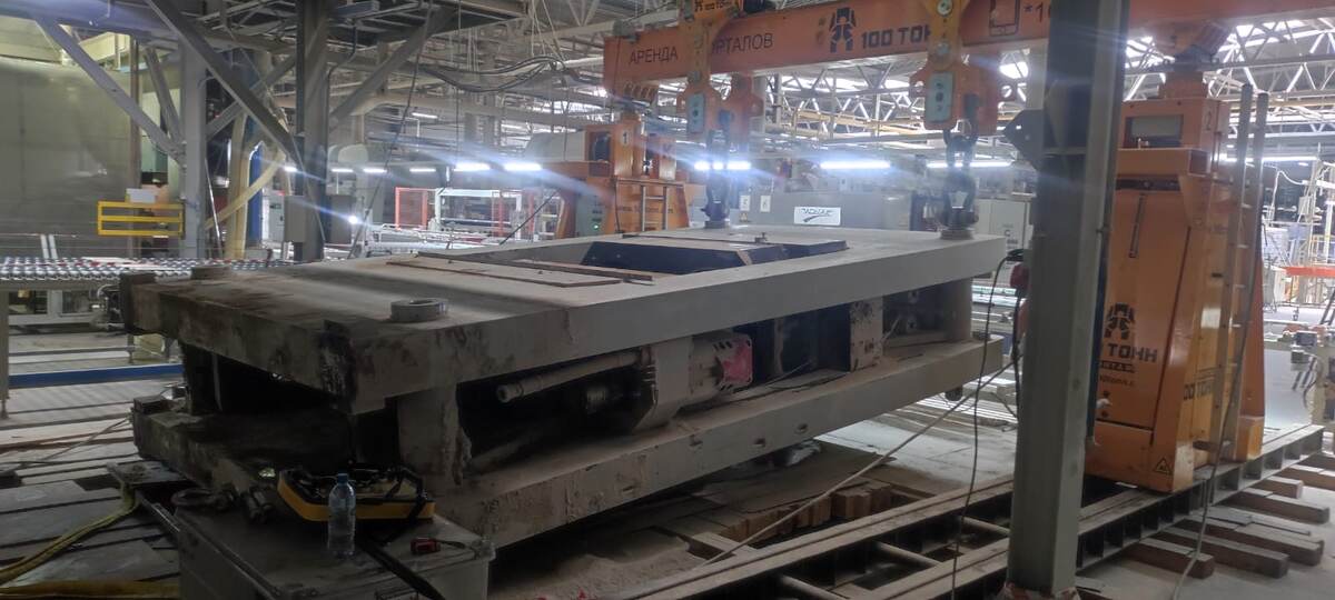 Кантование пресса WK2 4600 в горизонтальное положение