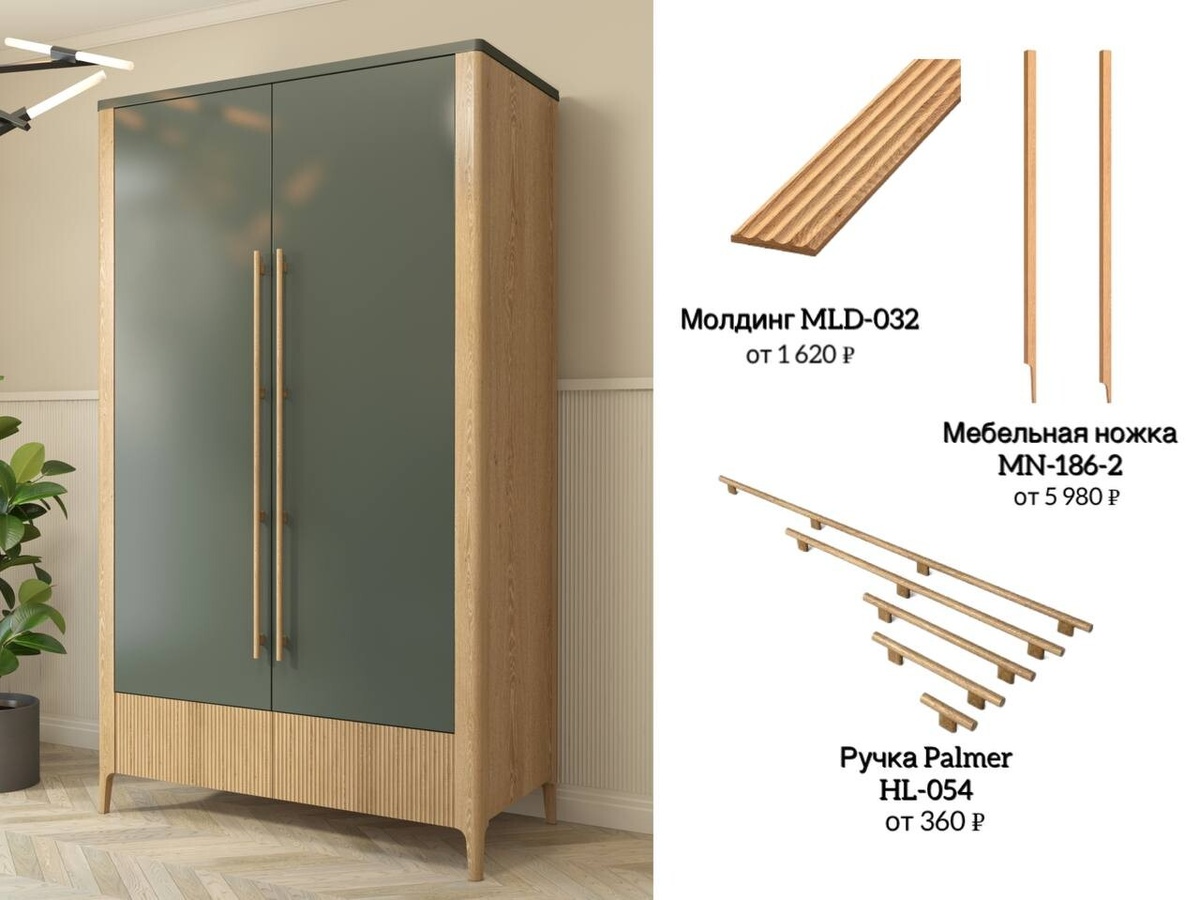 Декор шкафа в стиле минимализм 