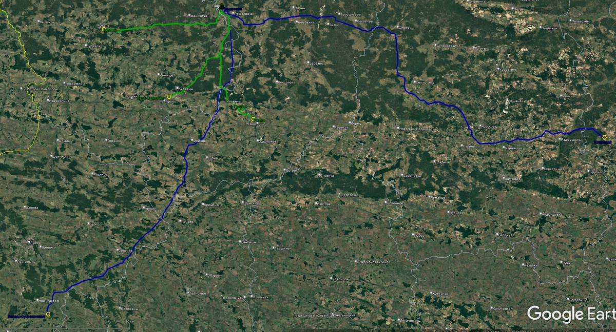 ВЛ 330-750 кВ, отходящие от РАЭС