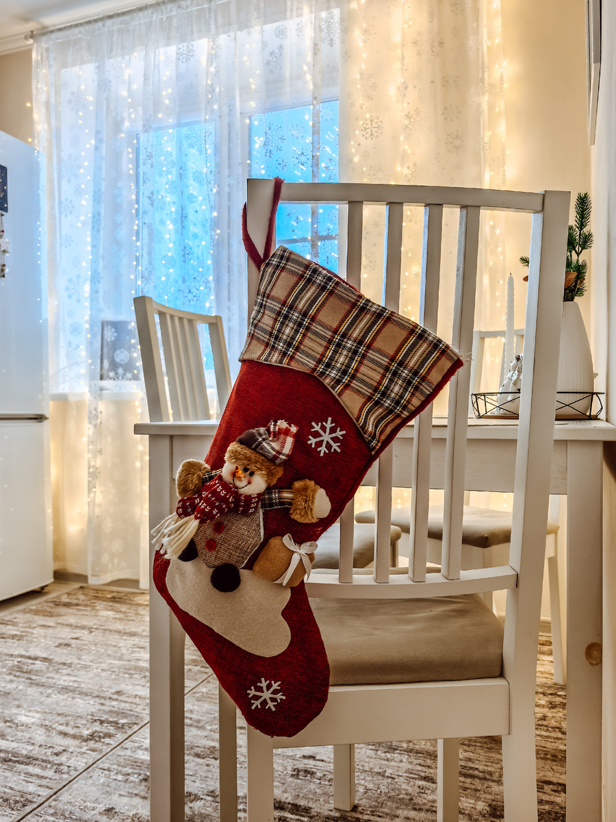 Новогодний носок с конфетами