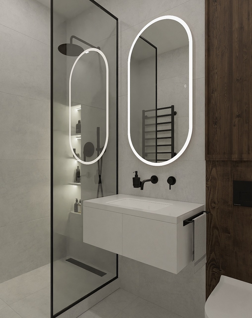 ✅Плитка в проекте: керамогранит от фабрики «Гранитея» (Россия), G340 Taganay White, «Таганай Белый»