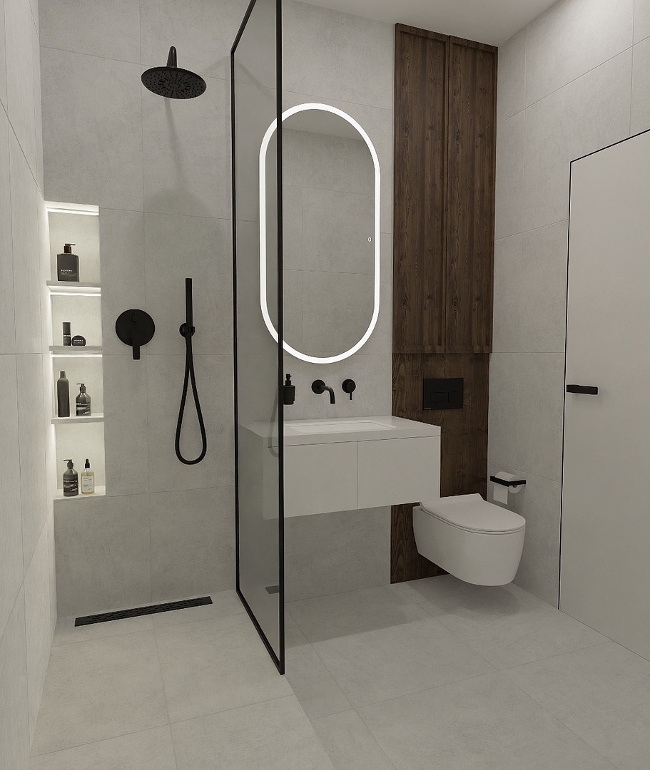 ✅Плитка в проекте: керамогранит от фабрики «Гранитея» (Россия), G340 Taganay White, «Таганай Белый»