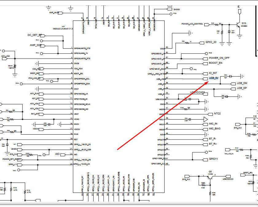 Схема подключения процессора колонки JBL Flip 5