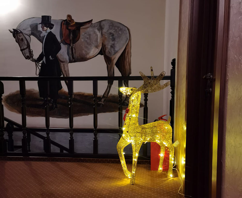 Новогоднее оформление в гостинице "Аристократ", Красноярск