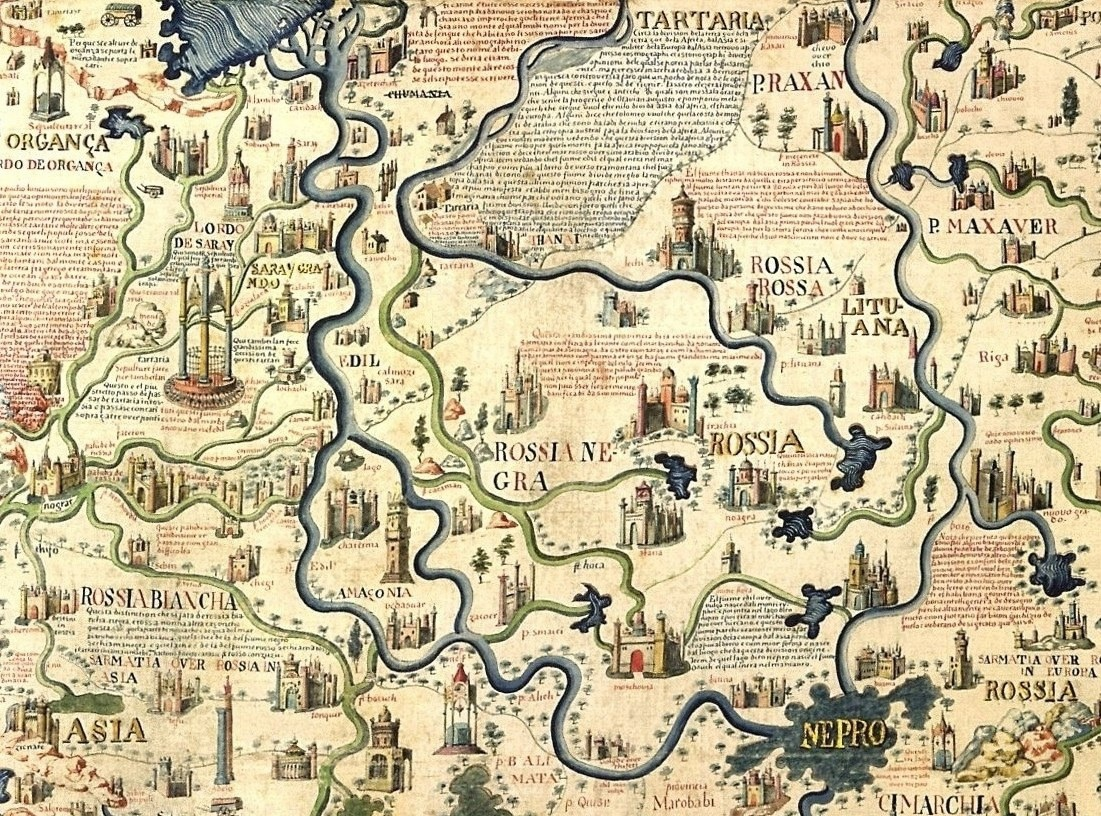 Фрагмент карты мира венецианского монаха Фра Мауро 1459 г.