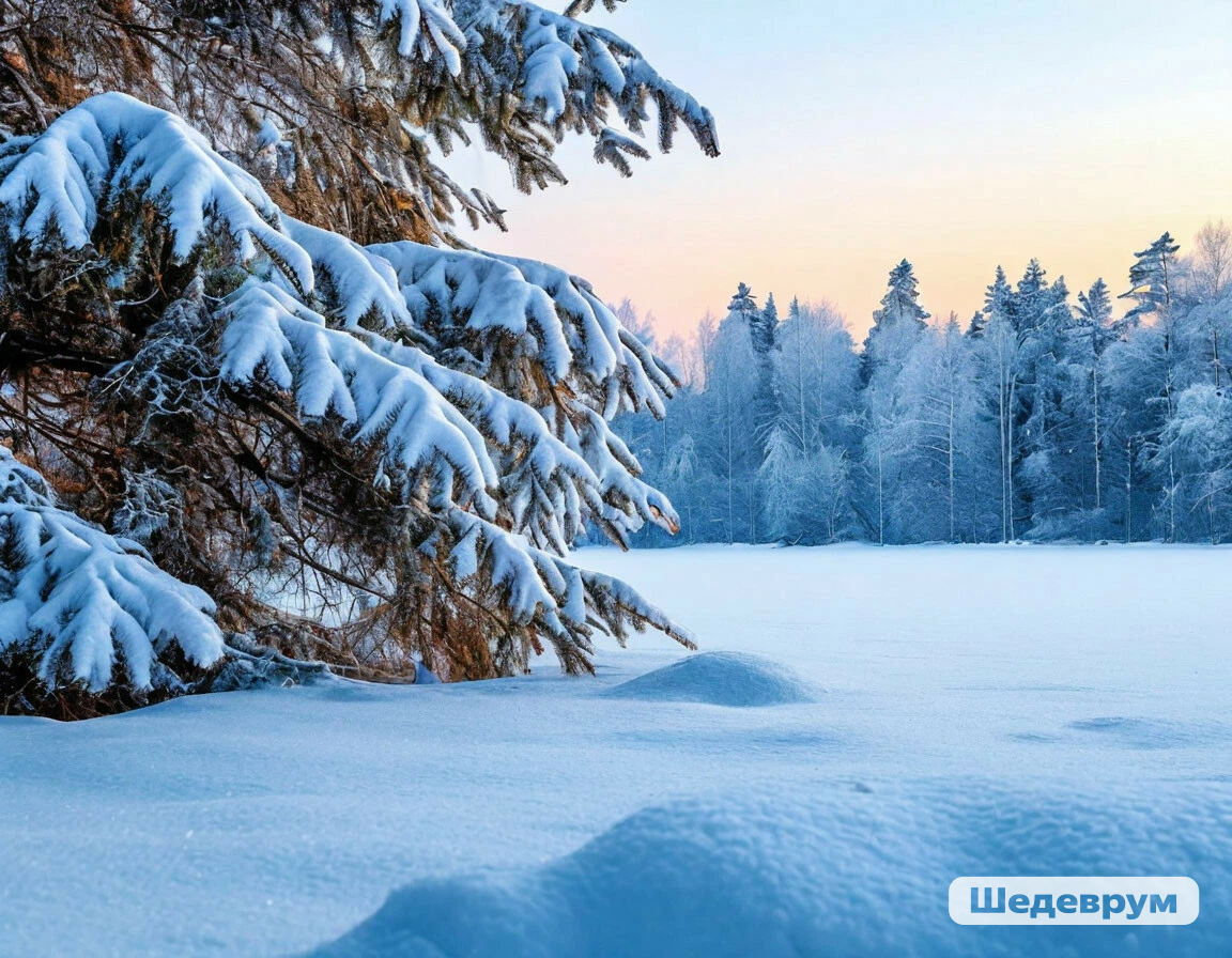 Картинка леса сгенирирована в Шедеврум