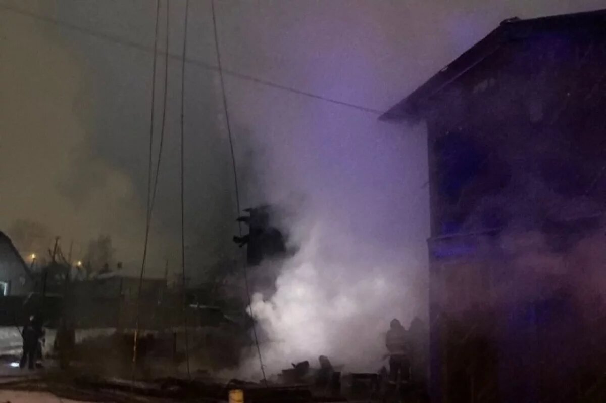    В Иркутске сгорел жилой дом 1917 года постройки