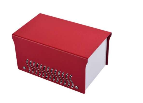 Стальной корпус с крышкой красного цвета