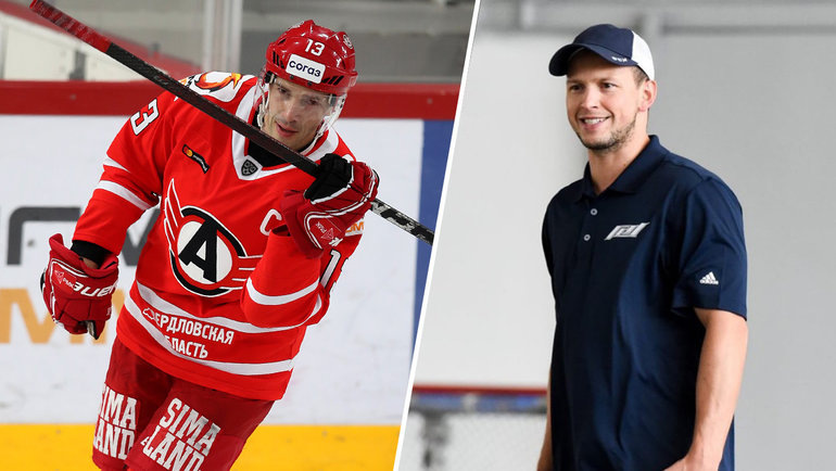    Павел Дацюк и Денис Коротышев.Владимир Беззубов, ХК «Ак Барс» photo.khl.ru