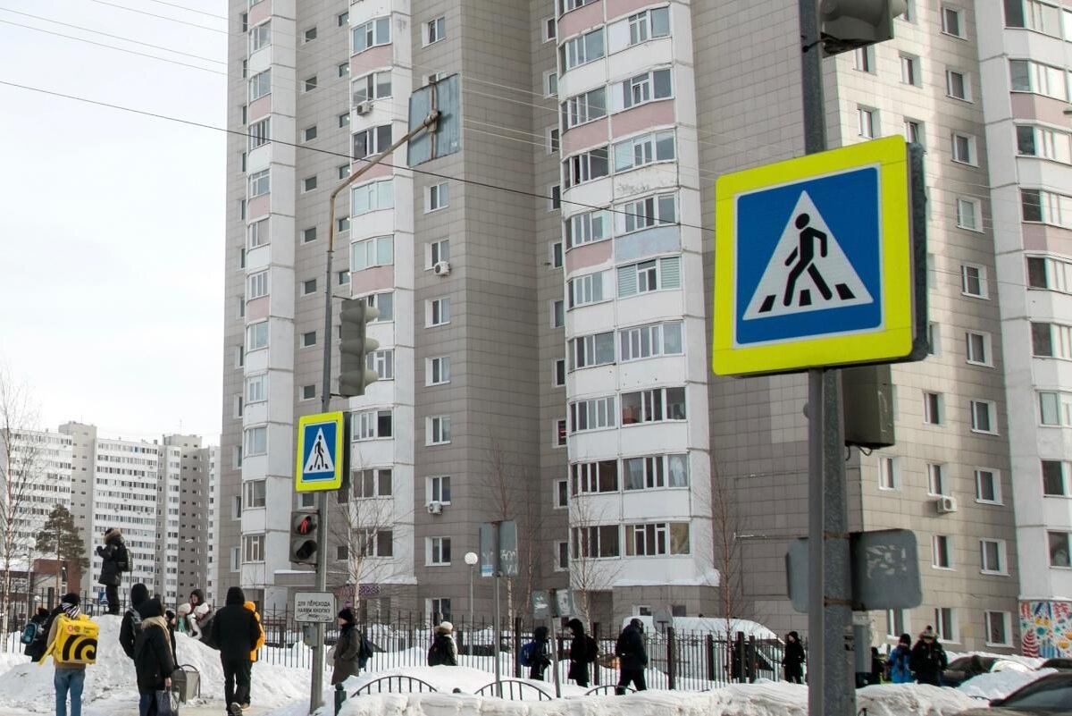    Проекционный пешеходный переход появился в Сургуте