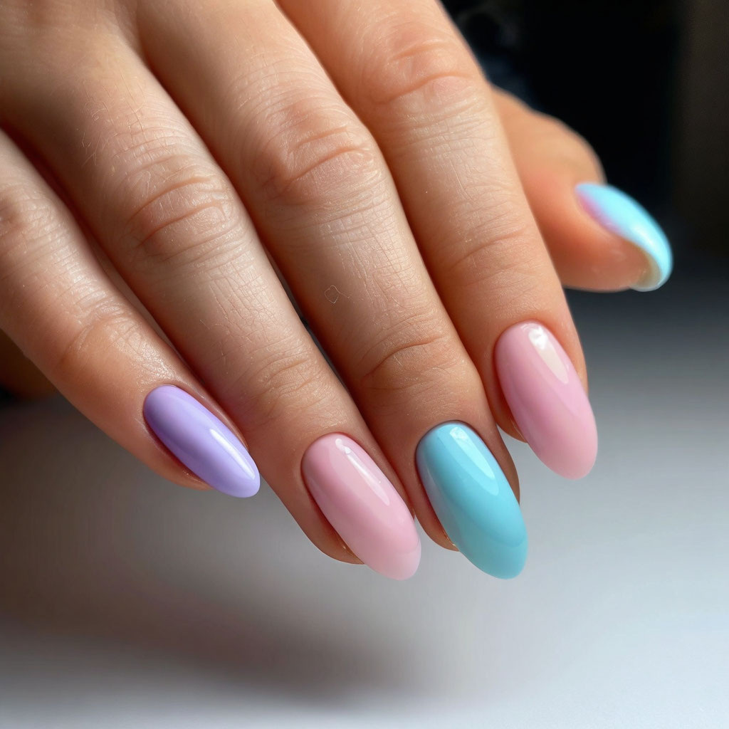 Классический однотонный маникюр