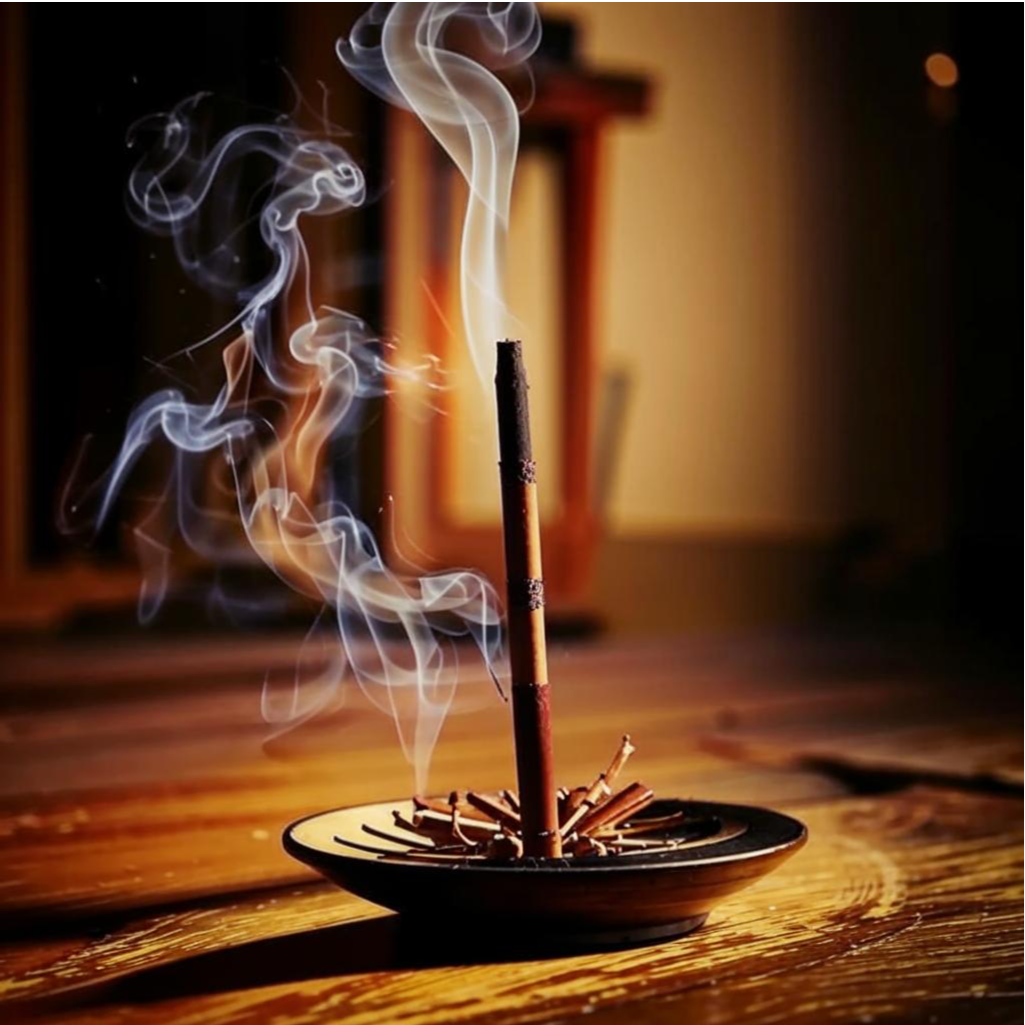 Ароматическая палочка. Иллюстрация сгенерирована нейросетью