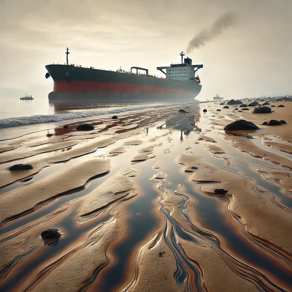 Разлив мазута в Керченском проливе