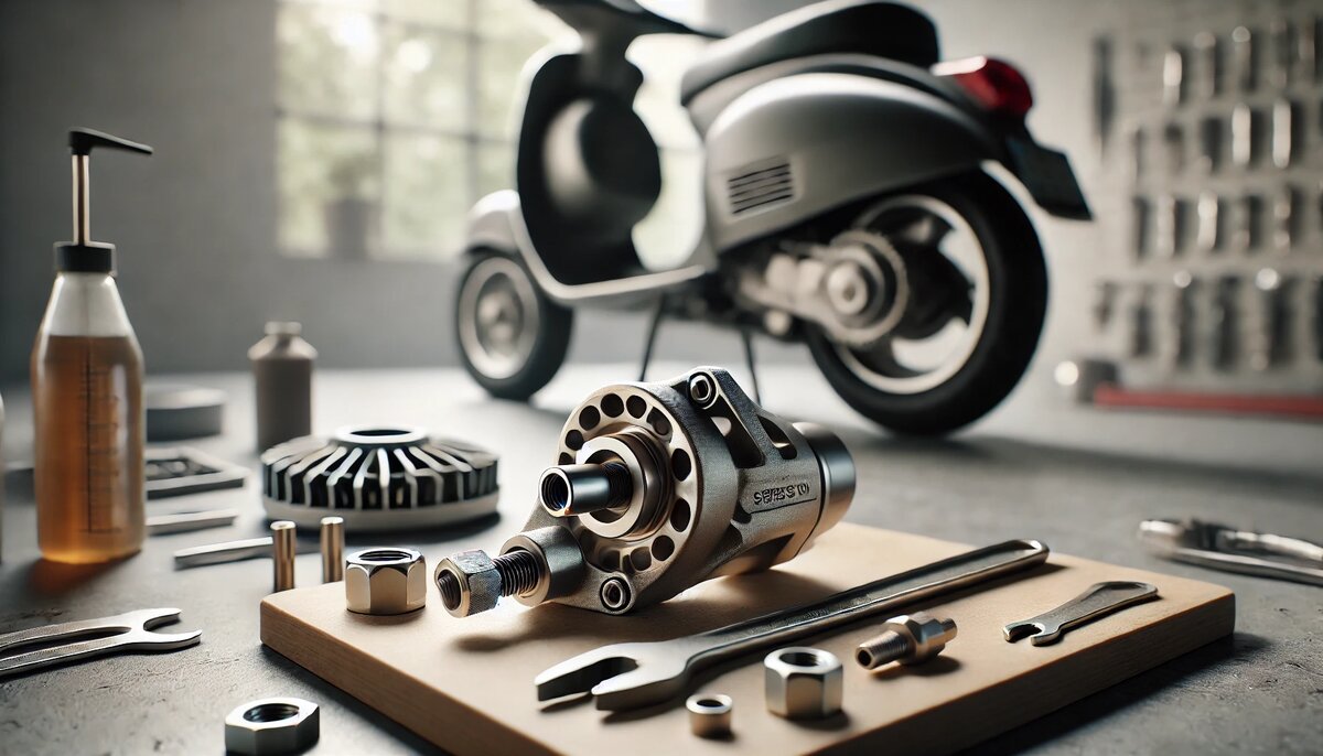 Ремонт скутера - съемник вариатора скутера.