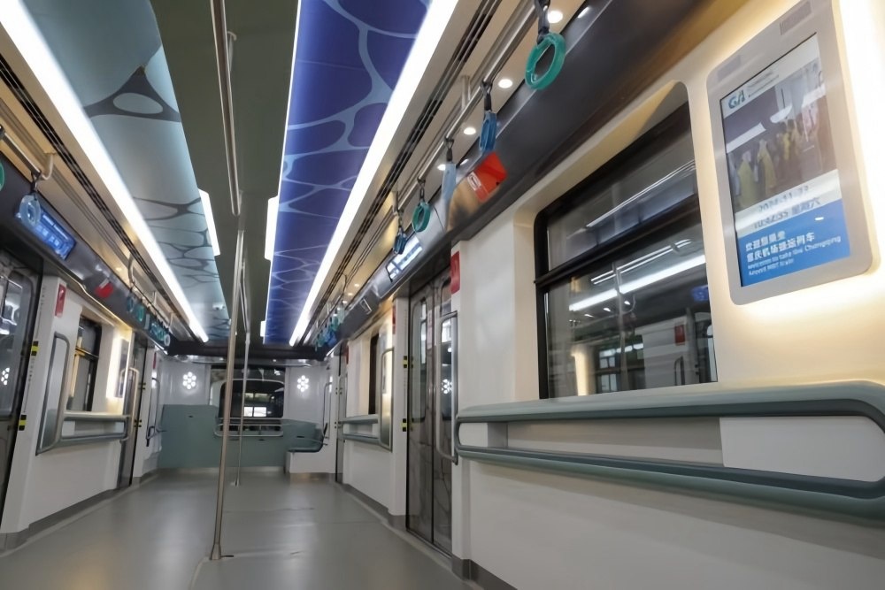 В салоне монорельсовых поездов CRRC для Чунцина. Источник: Enterprising China