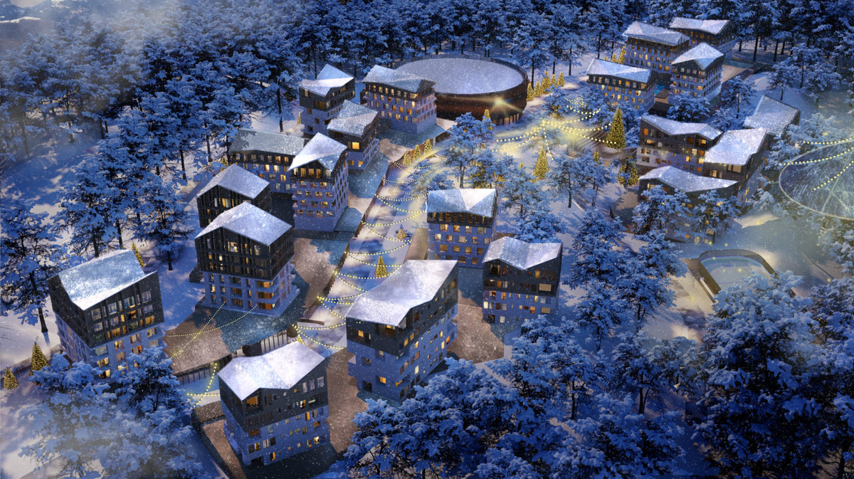 Визуализация будущего курорта, источник https://ai-arch.ru 