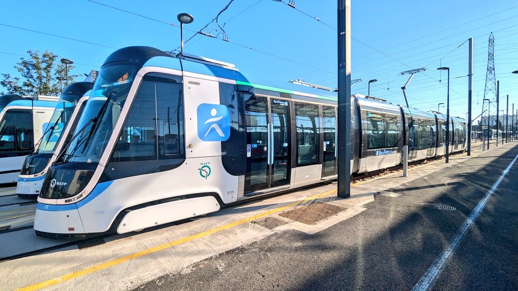 Пятисекционный трамвай модели TW20 в Париже. Источник: IDF Mobilités