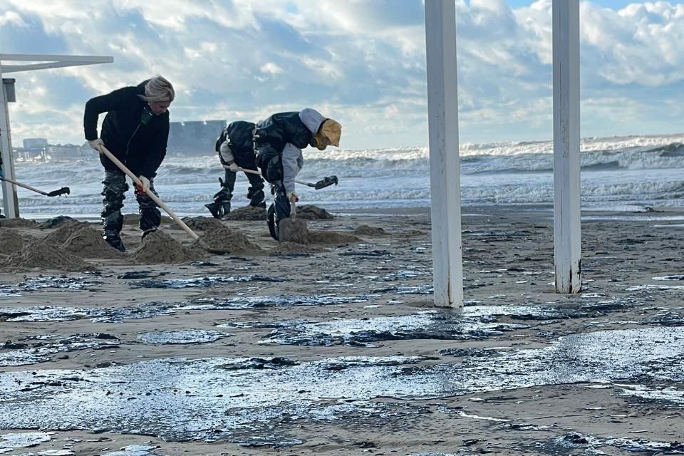    Волонтер из Кузбасса рассказал, как очищают пляжи Анапы от мазута. Фото: Сергей КЕЛЬБЕРГ