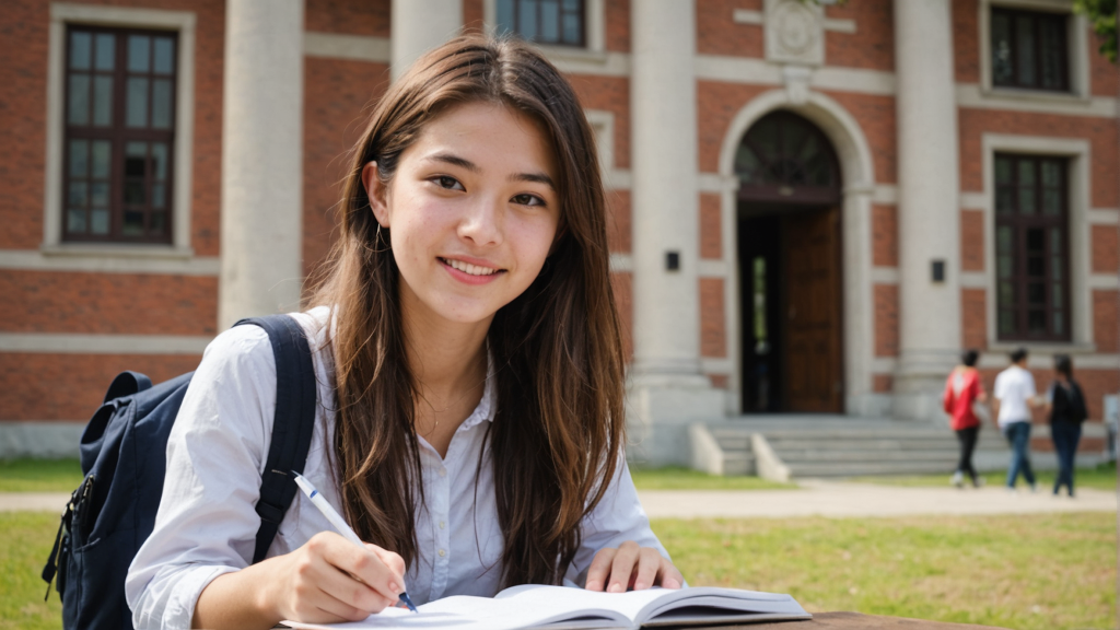 студентка готовит документы к поступлению в магистратуру бизнес-школы за рубеж