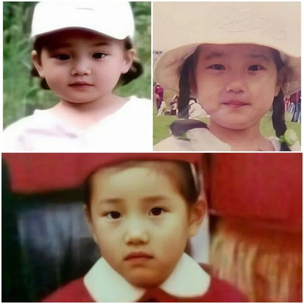 Ранние годы Сюзи. Фотографии сделаны от 3 до 5 лет до дебюта. Картинка с сайта: https://namu.wiki/w/수지(1994)