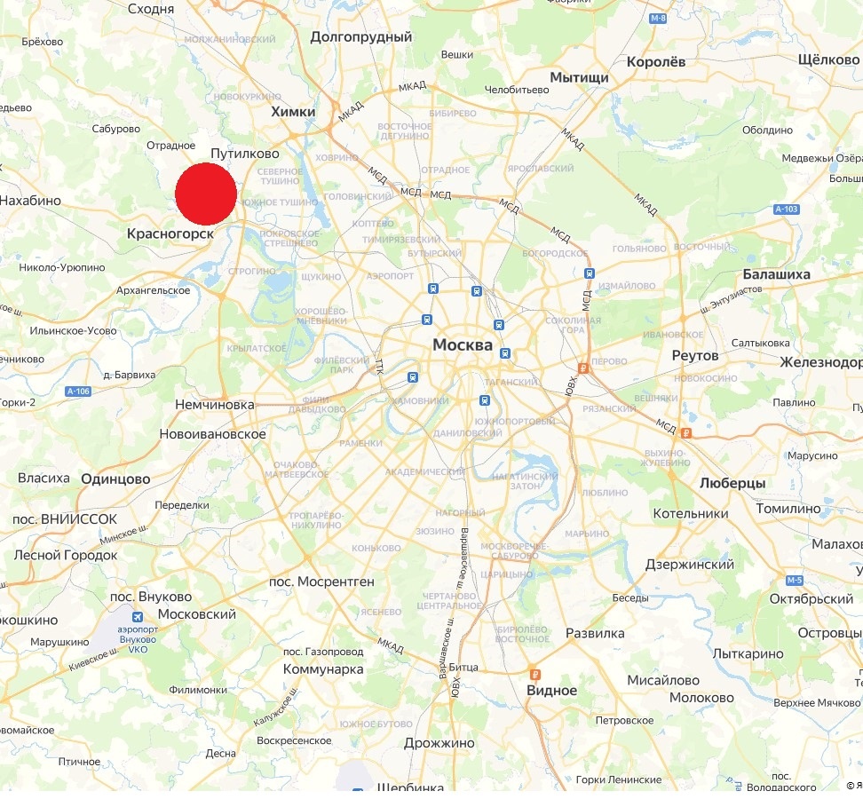 Расположение МЖК "Росинка"