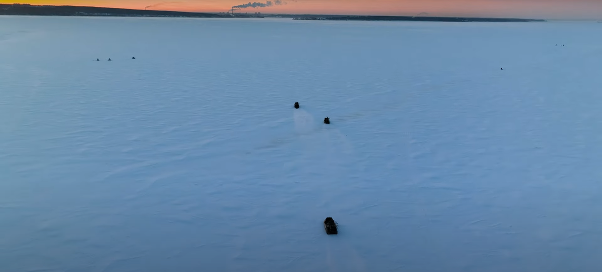 На аэролодках за судаком.