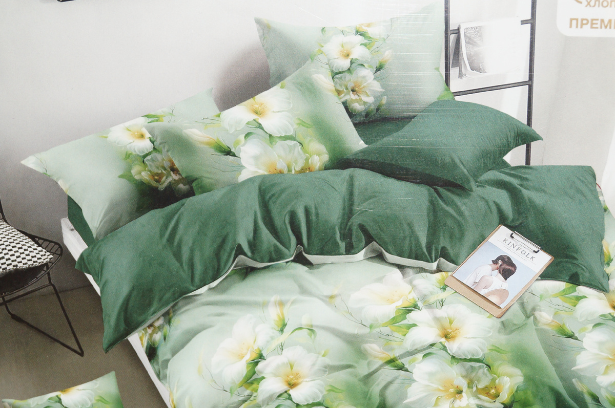 Пододеяльник 150 х 220 см , простыня 150 х 220 см Наволочки 70  х70 см - 2 шт 