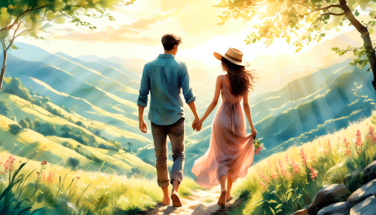 "И, оставив верёвку в долине,  пошли они дальше,  каждый своим путем, но рядом"