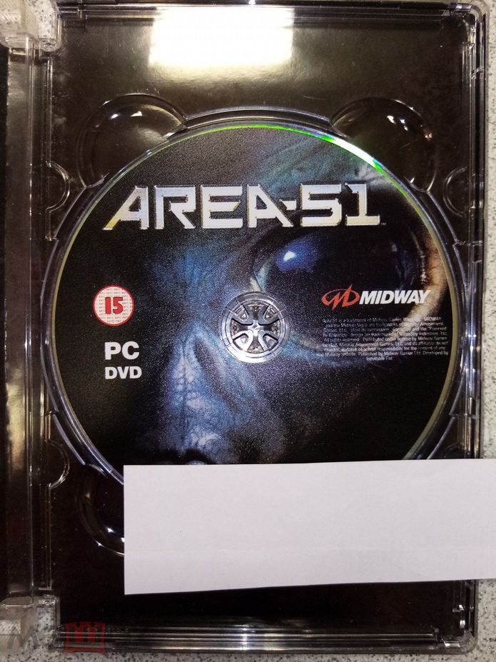 Цветной принт DVD-диска издания игры Area-51