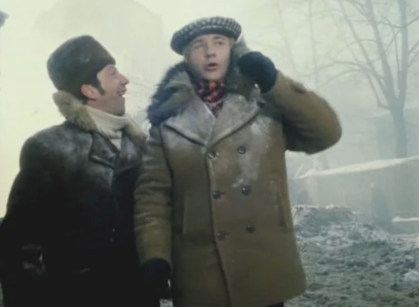 Скриншот автора. Холодный зимний день. У героев - большое событие.