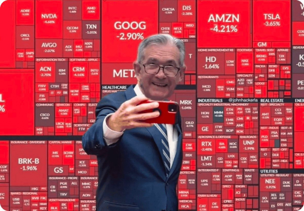 Глава ФРС наслаждается рещультатом деятельности ФРС.