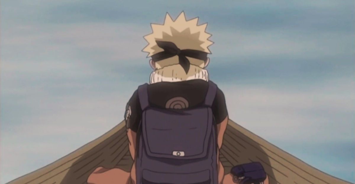 Продолжая плыть вперёд (кадр м/с Наруто, 1 сезон 7 серия)