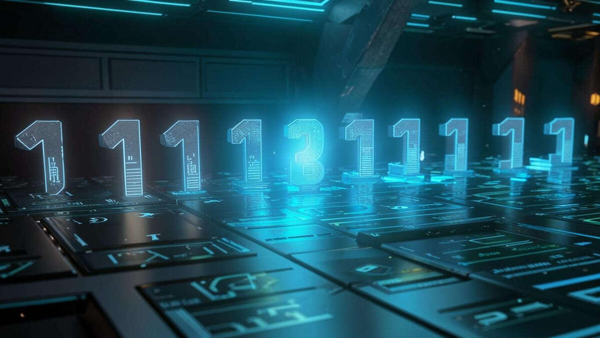 Художественное изображение цифр (создано с помощью нейросети Кандинский).