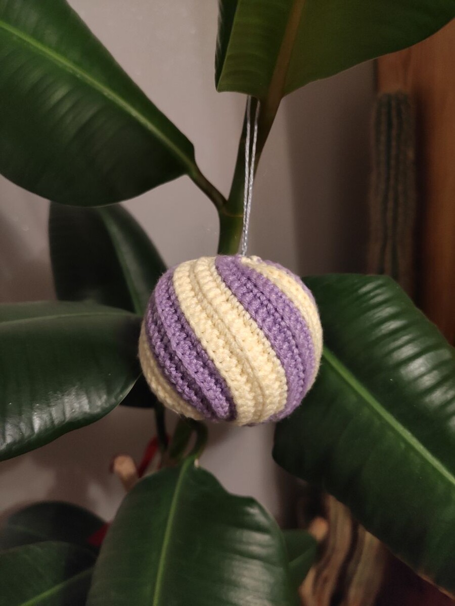 Шар на ёлку крючком