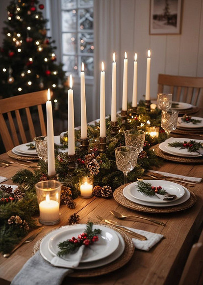    Украшение новогоднего стола: 10 идей + мастер-класс по созданию елочки из салфетки