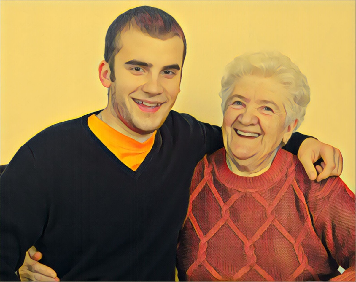 Максим с бабушкой