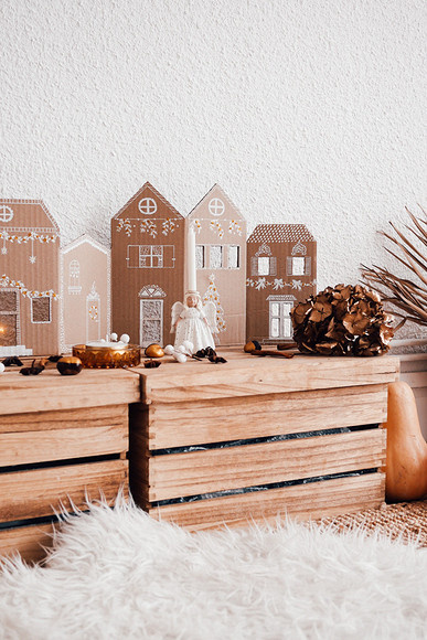     Новогодний домик из картона своими руками: пошаговый мастер-класс + шаблоны