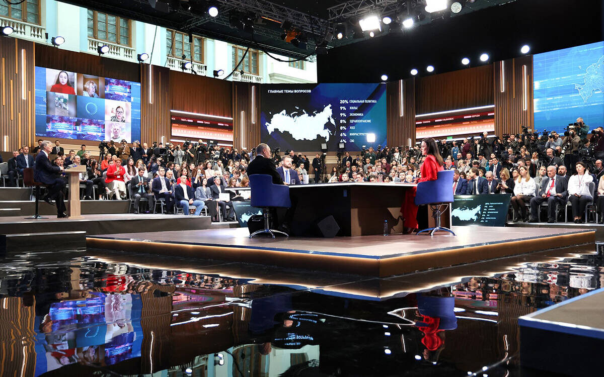 ​В ходе эфира число вопросов Путину перевалило за 2,5 млн. Фото: kremlin.ru