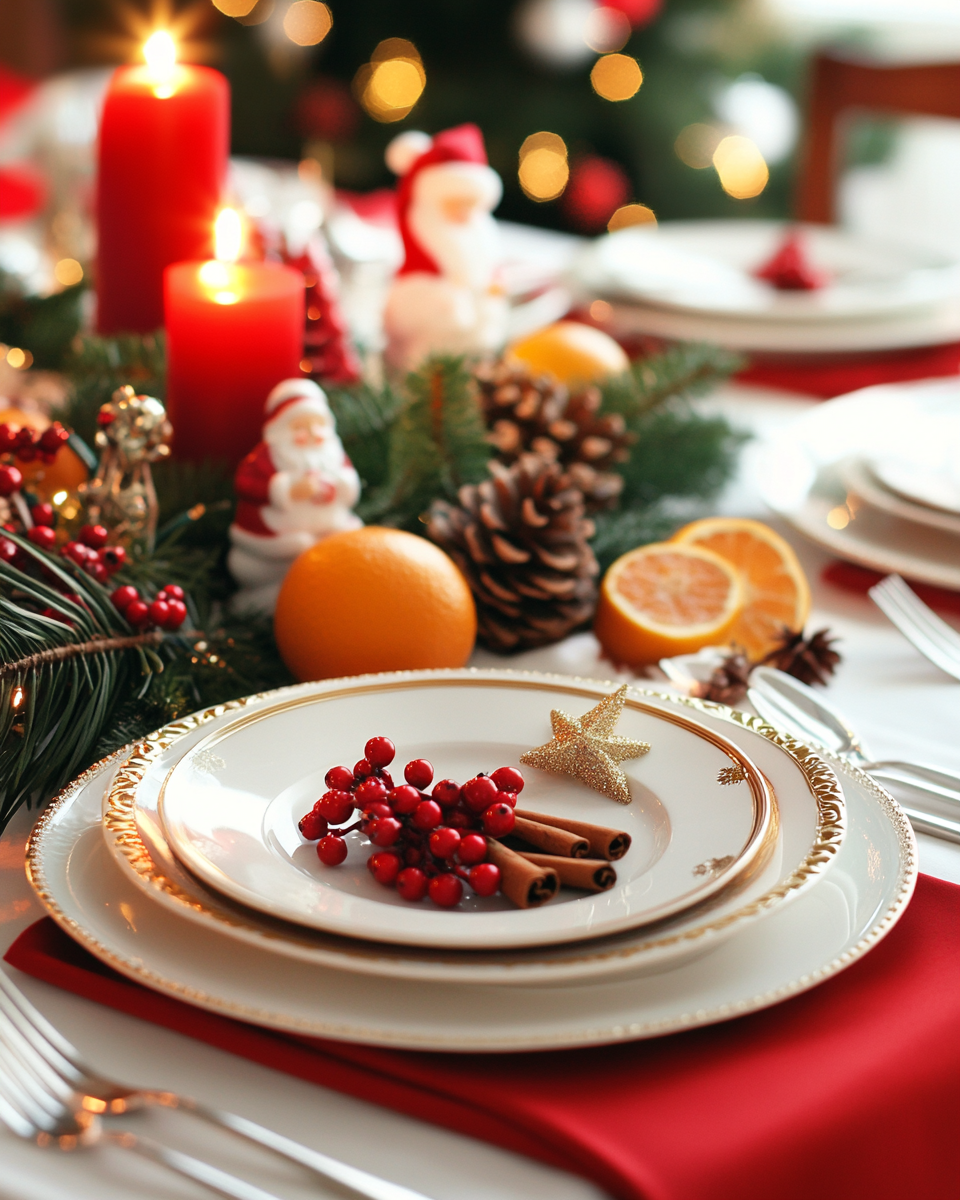 Классическая новогодняя сервировка