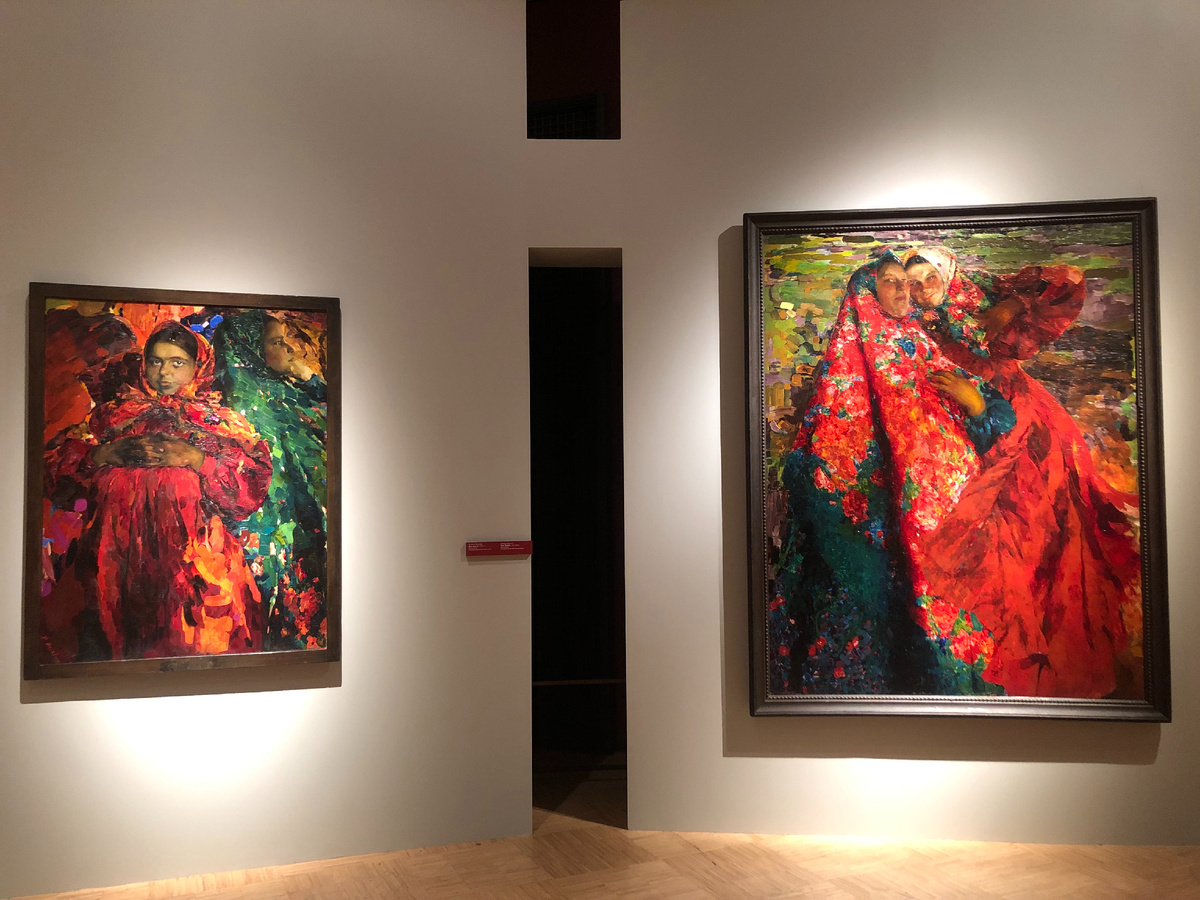 Ф. А. Малявин Две девки (1910-е), Бабы (1905)