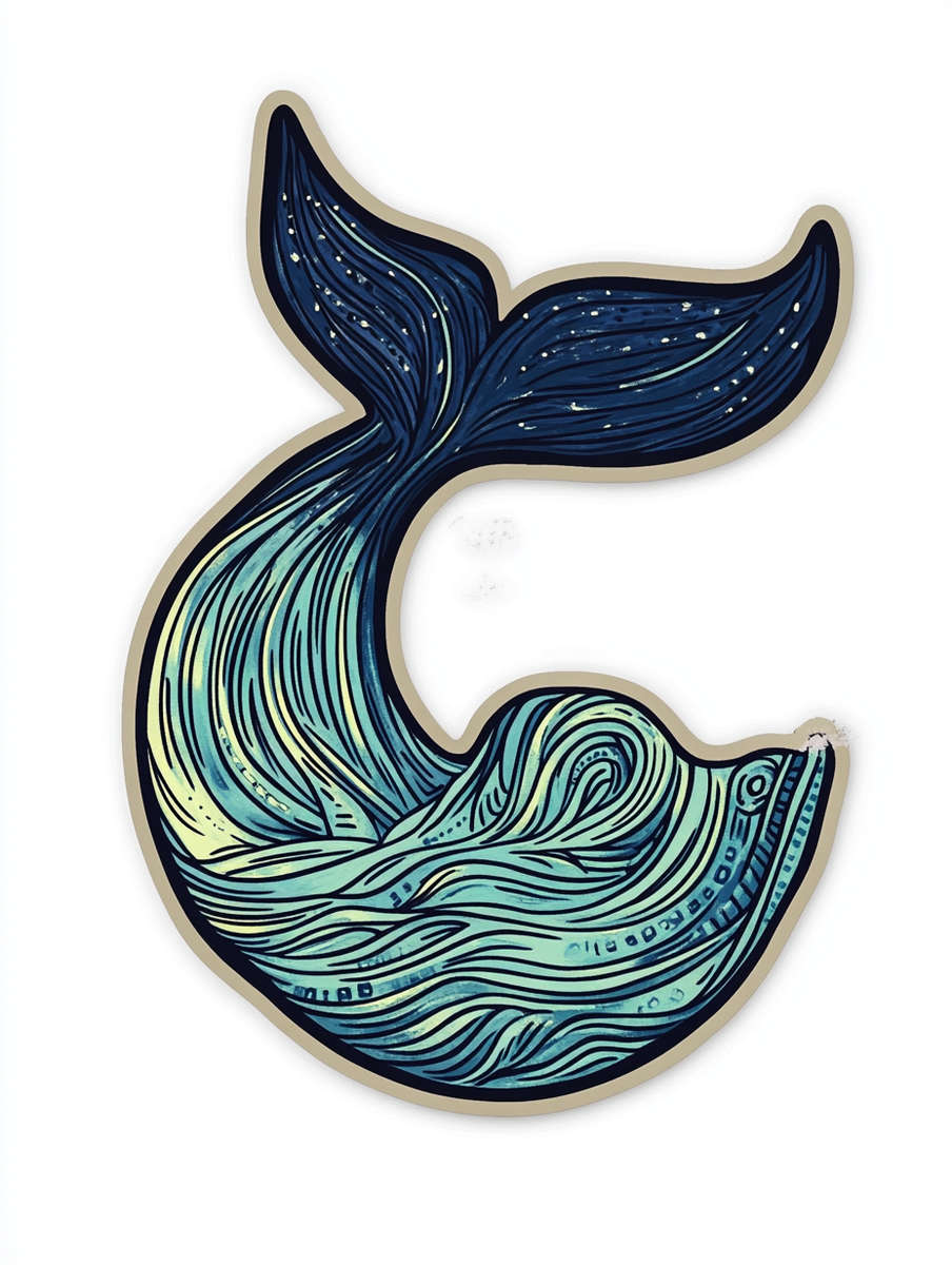Cut sticker whale Vincent van Gogh –ar 34 –v 6.1
