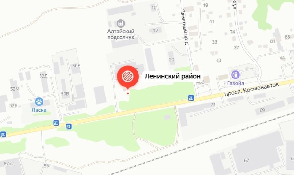    Размещение здания на пр. Космонавтов, 48б. Источник: yandex.ru/maps
