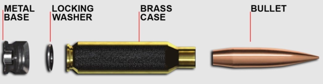 Конструкция патрона 6,8х51 мм.