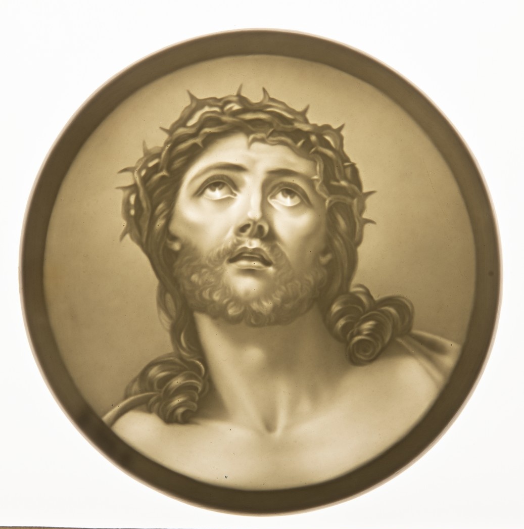 Литофания «Христос в терновом венце», Королевская фарфоровая мануфактура, Германия, Берлин, 1837-1840 гг. 