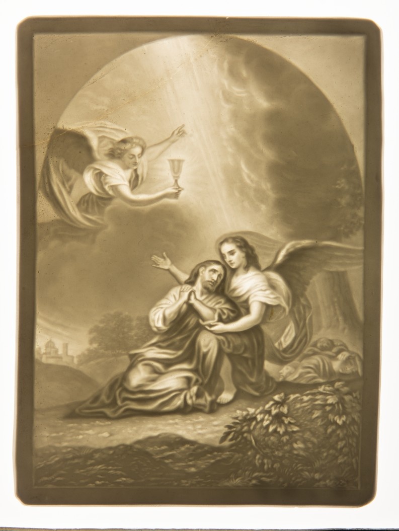 Литофания «Моление о чаше», по гравюре с оригинала Жиля Русселе (1610-1686), Королевская фарфоровая мануфактура, Германия, Берлин, 1846-1847 г.