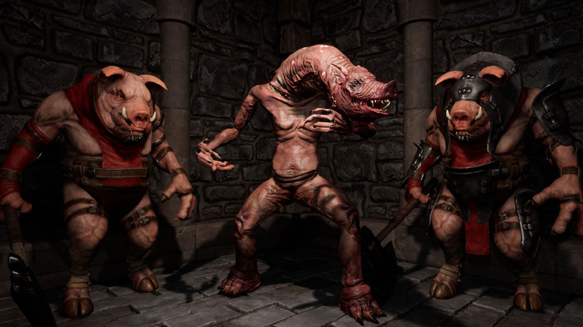 Монстры из игры The Pharody. 3 поросёнка уже не те)