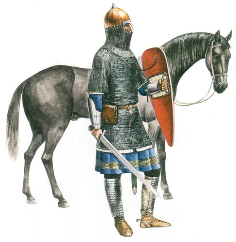 Южнорусский дружинник. Современная реконструкция. Цит. по: Всадники войны. Кавалерия Европы / Алексинский Д. П. [и др.]. ― СПб.: Полигон, 2005