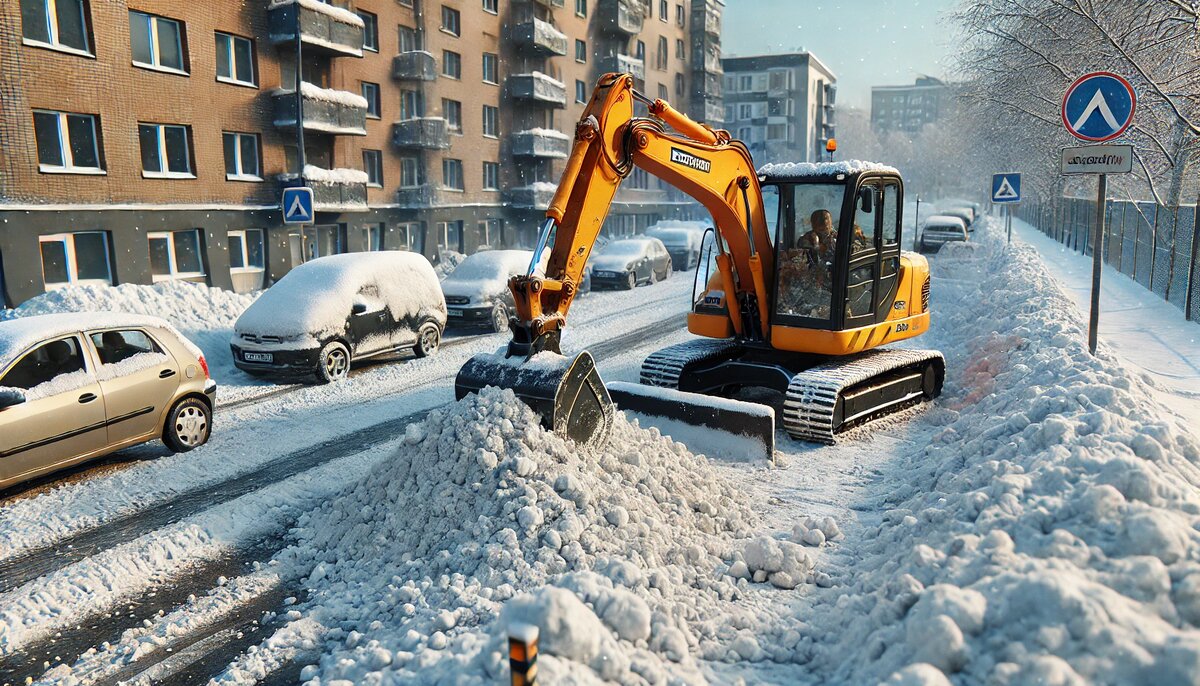 Экскаватор для уборки снега