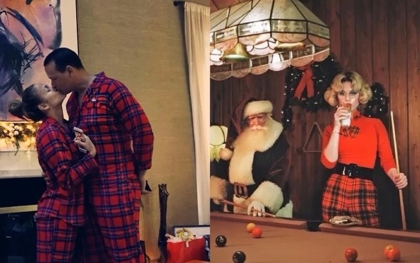  Джей Ло предпочла уют в новогоднюю ночь, а Кэти Перри – креатив. Фото: thevoicemag.ru