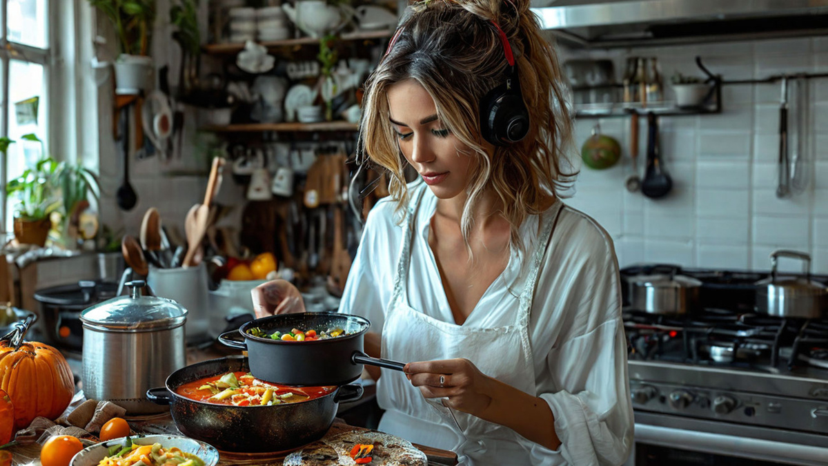 Прибирая квартиру и готовя ужин, вы можете слушать аудиокниги